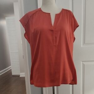 Ann Taylor Vibrant Coral Blouse